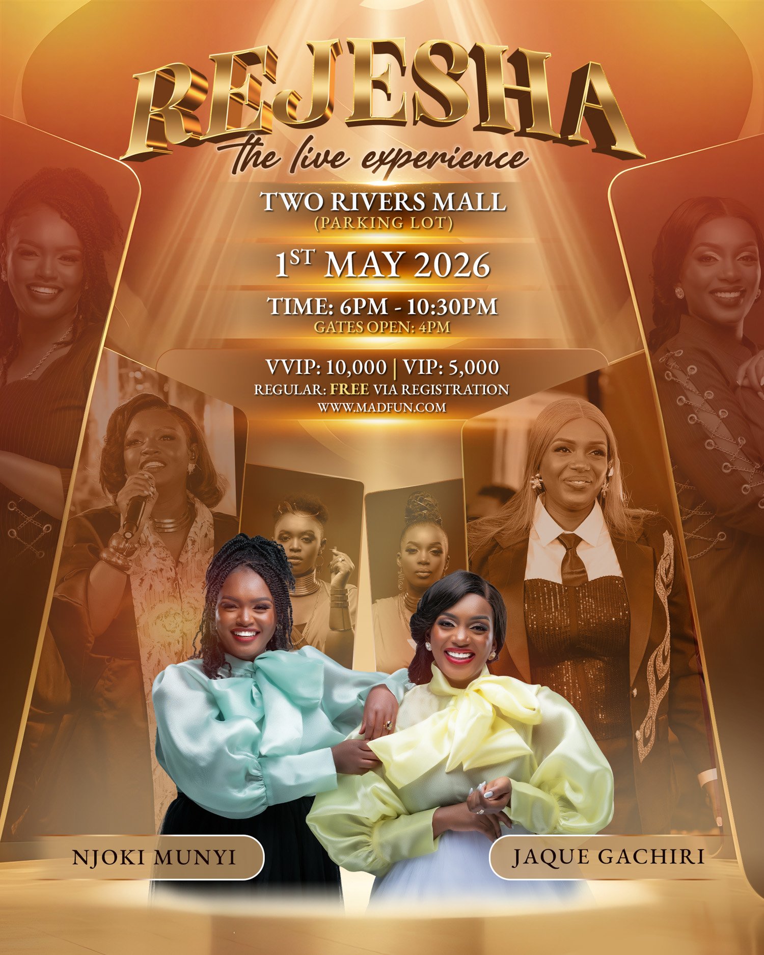 Rejesha The Live Experience Flyer